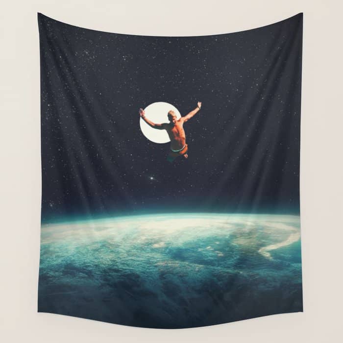 Returning To Earth With A Will To Change Wall Tapestry