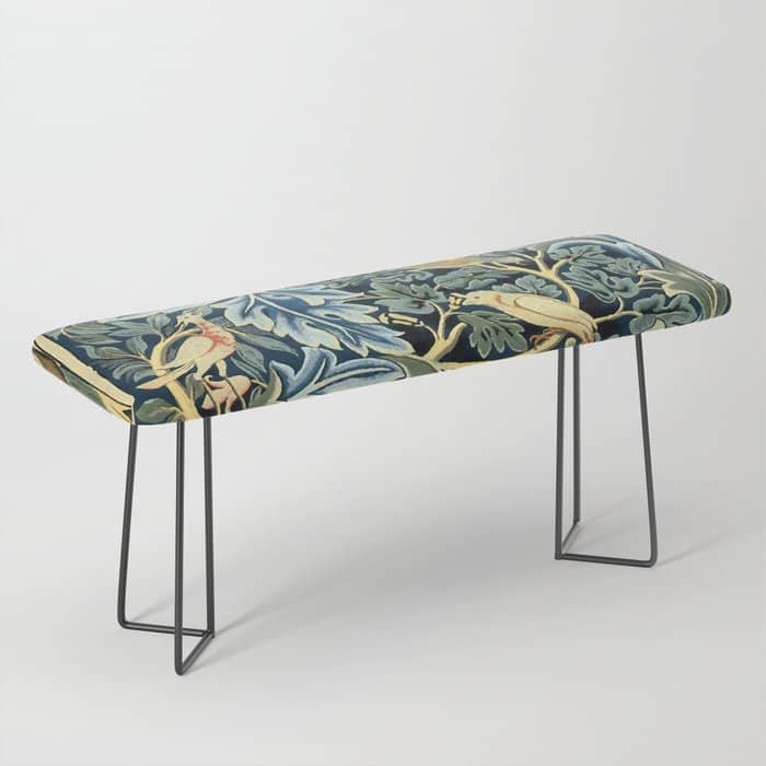 William Morris "Birds And Acanthus" Bench