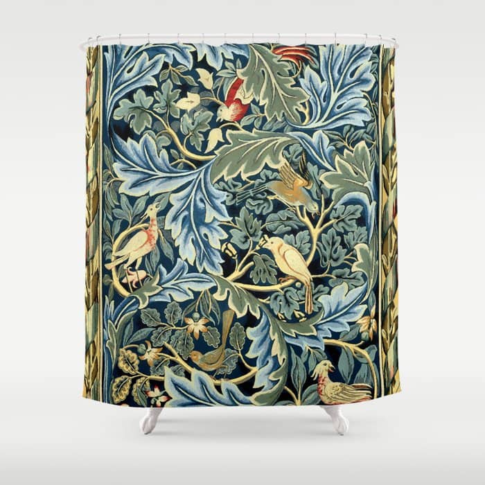 William Morris "Birds And Acanthus" Shower Curtain