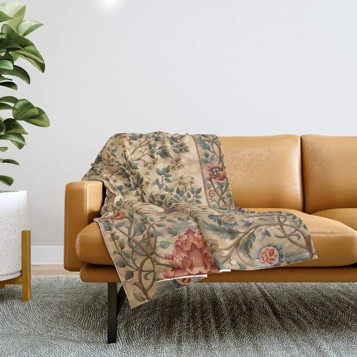 William Morris "Tree Of Life" 3. Throw Blanket