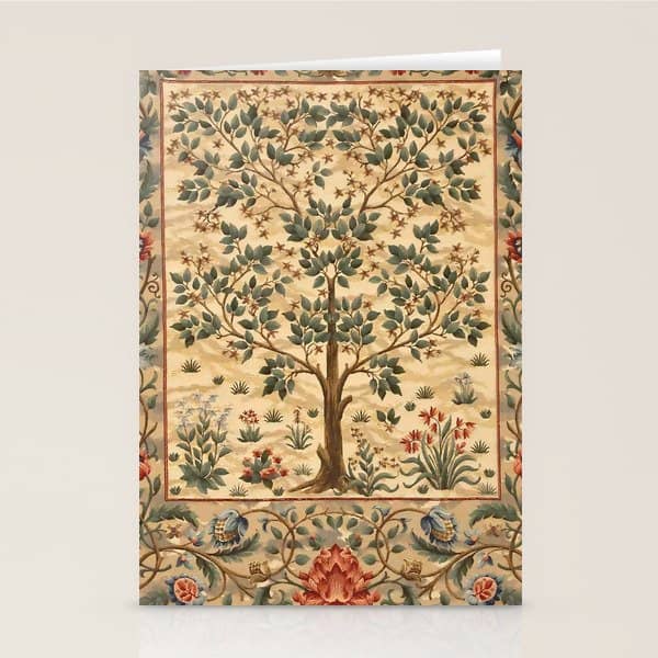 William Morris "Tree Of Life" 3. Stationery Card