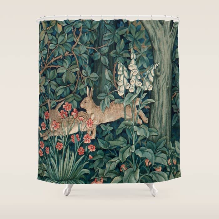 John Henry Dearle "Greenery" 4. Shower Curtain