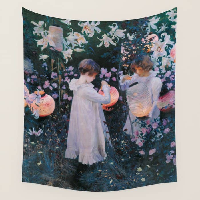Carnation, Lily, Lily, Rose Wall Tapestry