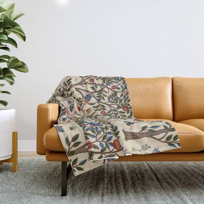 William Morris "Kelmscott Tree" 1. Throw Blanket