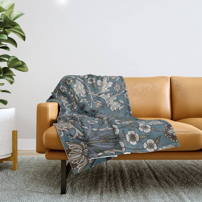 William Morris "Hyacinth" 3. Throw Blanket
