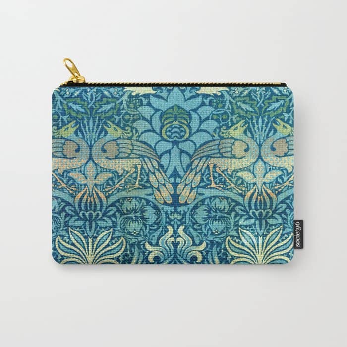 William Morris "Peacock And Dragon" Carry All Pouch