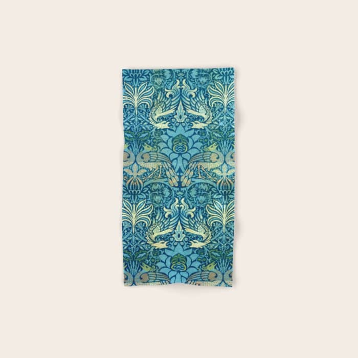 William Morris "Peacock And Dragon" Bath Towel
