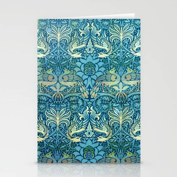 William Morris "Peacock And Dragon" Stationery Card