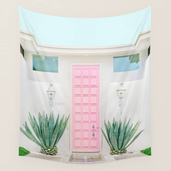The Pink Door, Palm Springs, California Wall Tapestry