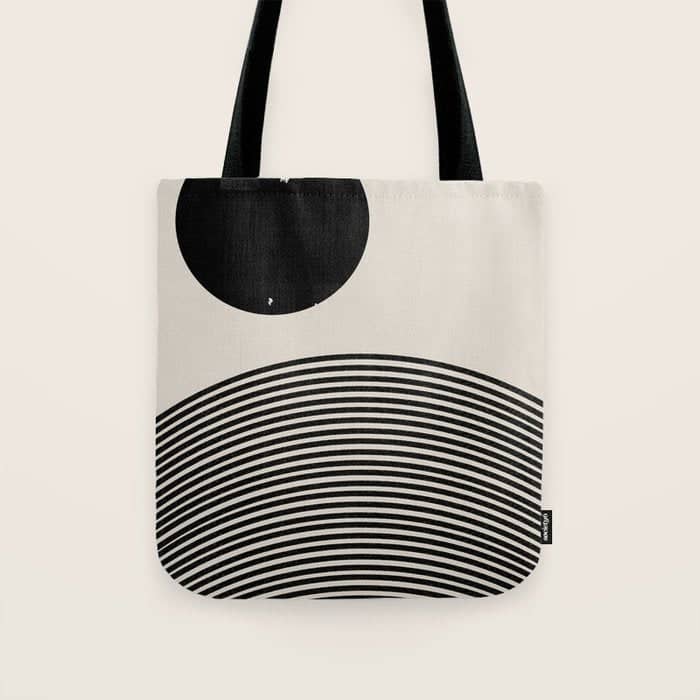 Woodblock Art, Mid Century Illustration Tote Bag