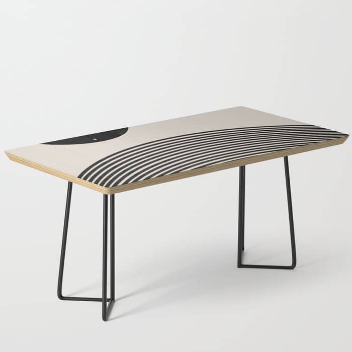 Woodblock Art, Mid Century Illustration Coffee Table