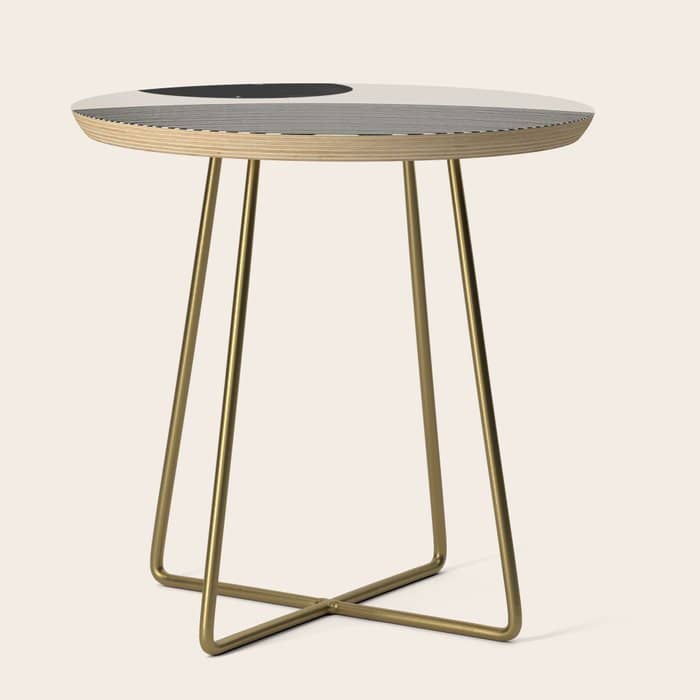 Woodblock Art, Mid Century Illustration Side Table