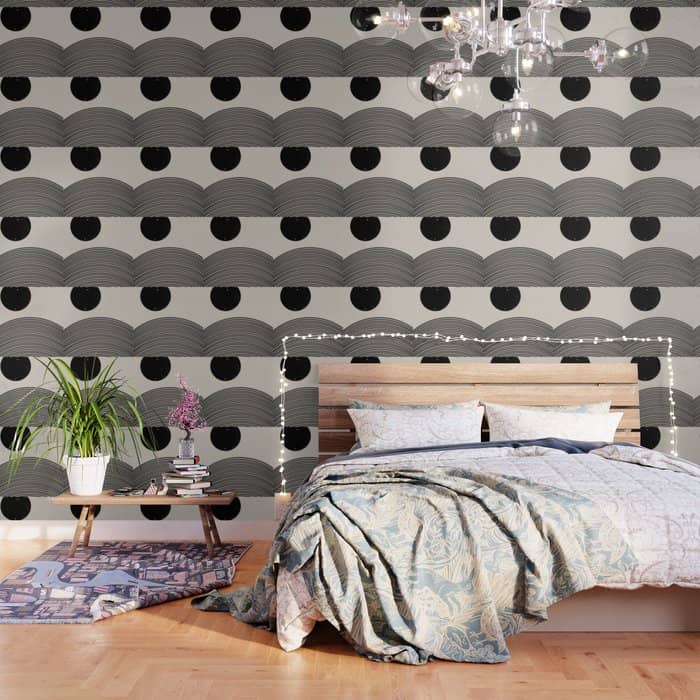 Woodblock Art, Mid Century Illustration Wallpaper