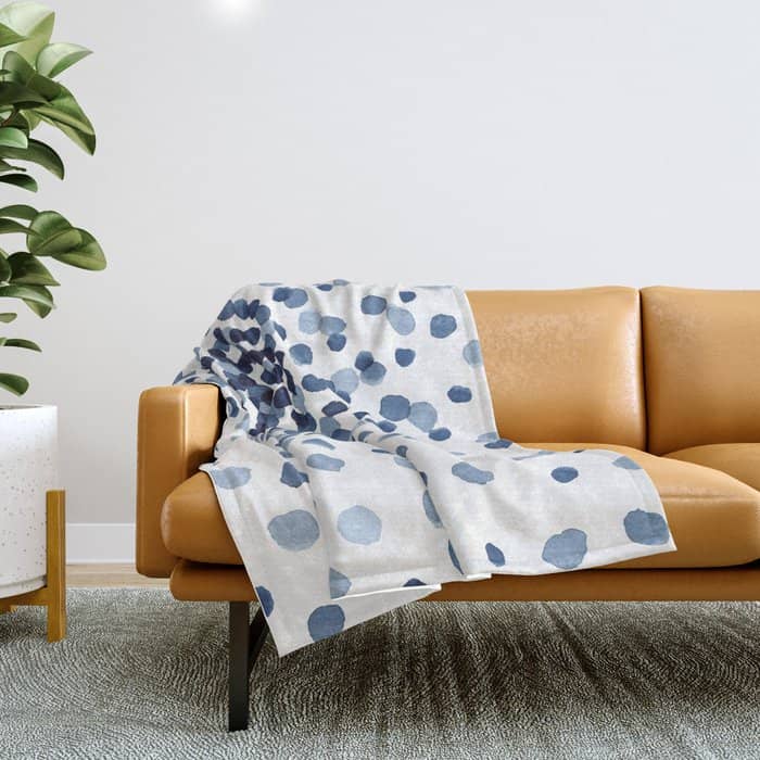 Explosion Of Blue Confetti Throw Blanket