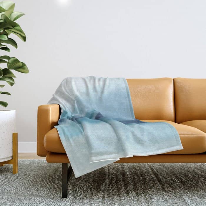 Abstract Landscape Painting Throw Blanket