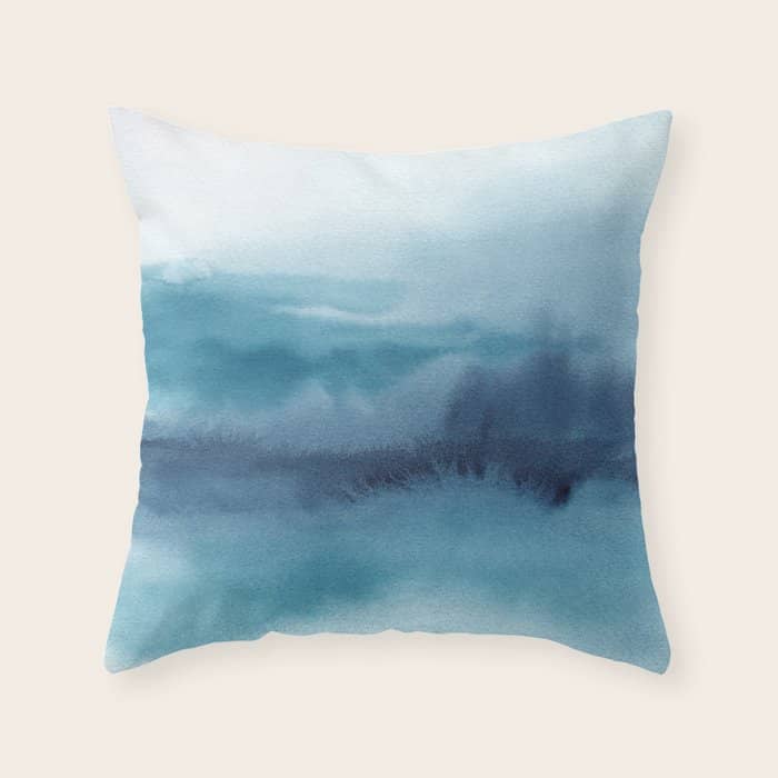Abstract Landscape Painting Throw Pillow