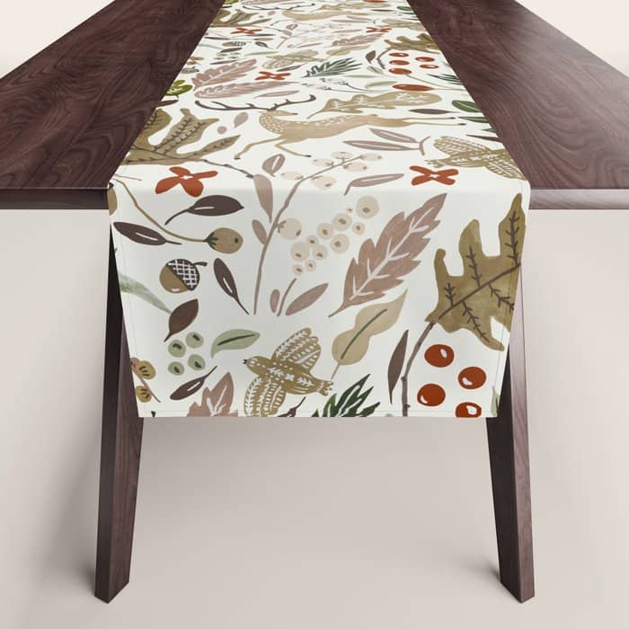 Christmas In The Wild Nature Table Runner
