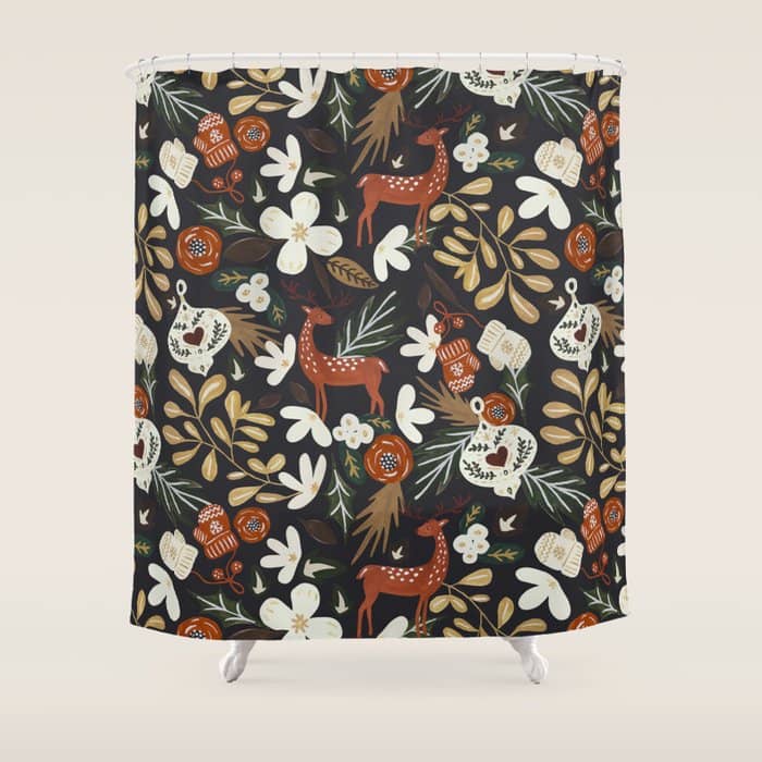 Christmas Holiday Night Iii Shower Curtain