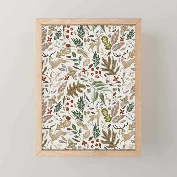 Christmas In The Wild Nature Mini Art Print