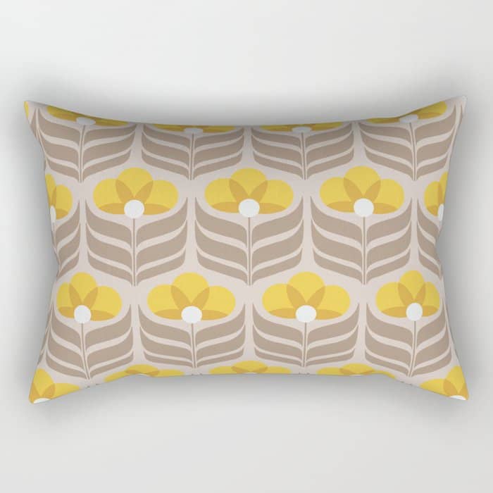 Sunny Retro Pattern No6 Rectangular Pillow