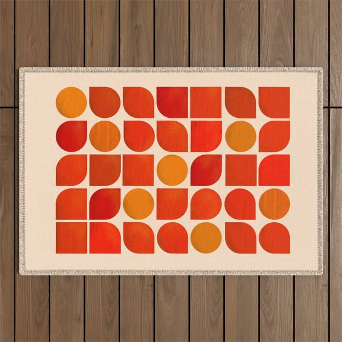 Fun Geometry - Mid-Century Abstract Outdoor Rug
