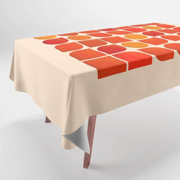 Fun Geometry - Mid-Century Abstract Tablecloth