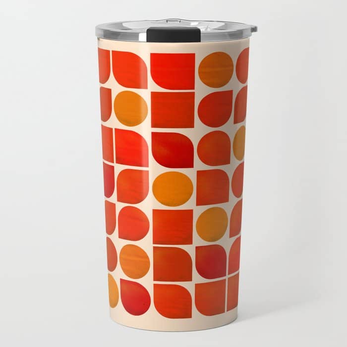 Fun Geometry - Mid-Century Abstract Travel Mug