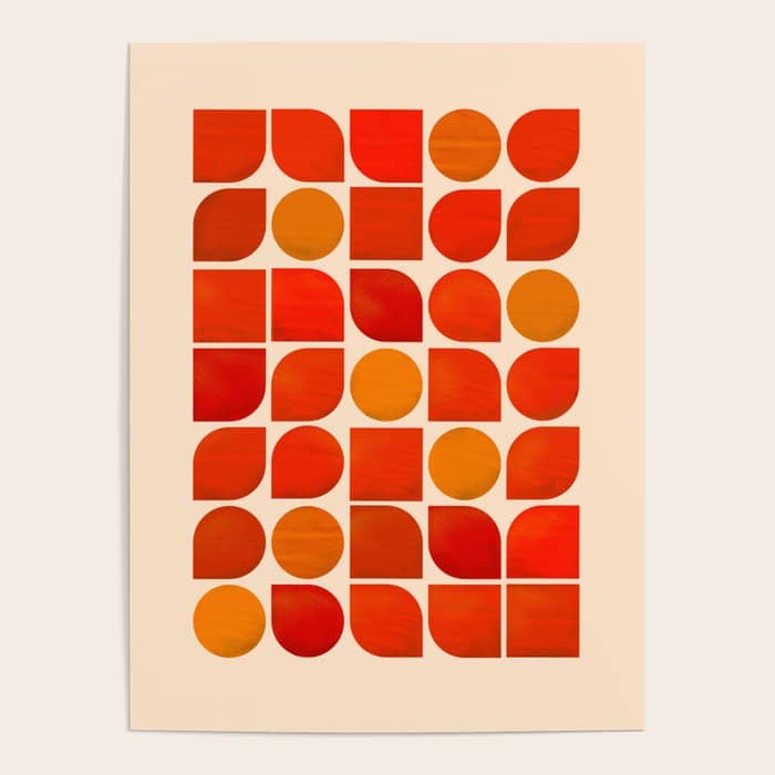 Fun Geometry - Mid-Century Abstract Poster