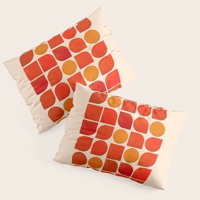 Fun Geometry - Mid-Century Abstract Pillow Sham