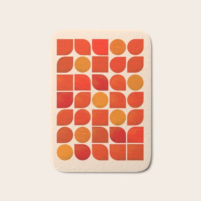 Fun Geometry - Mid-Century Abstract Bath Mat