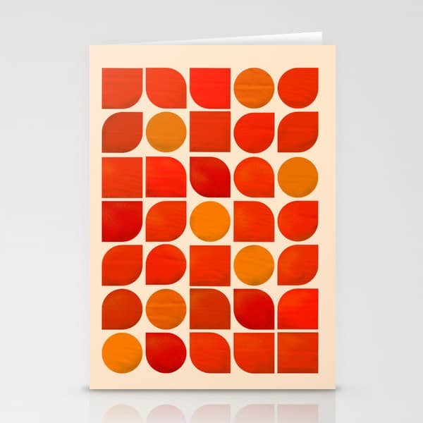 Fun Geometry - Mid-Century Abstract Stationery Card