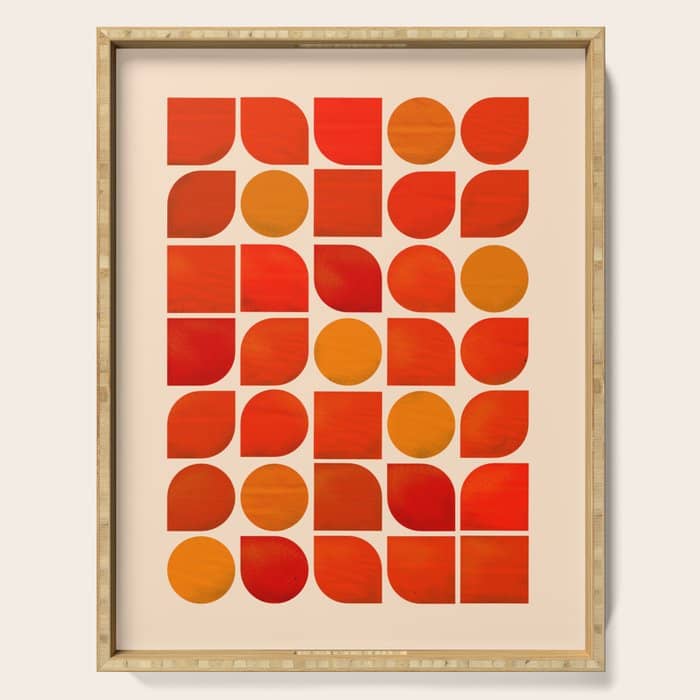 Fun Geometry - Mid-Century Abstract Serving Tray