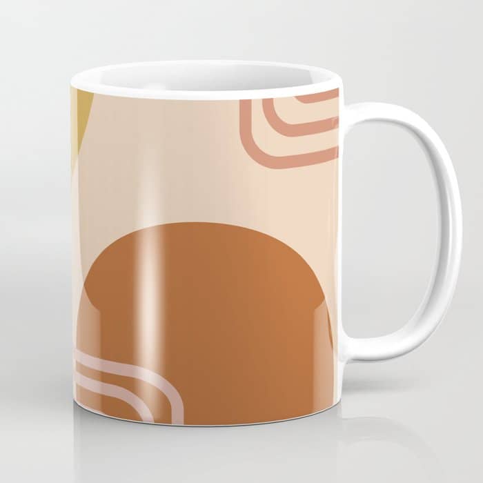Modern Desert Abstract Shapes And Lines Coffee Mug