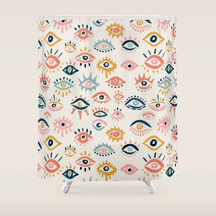 Mystic Eyes - Primary Palette Shower Curtain