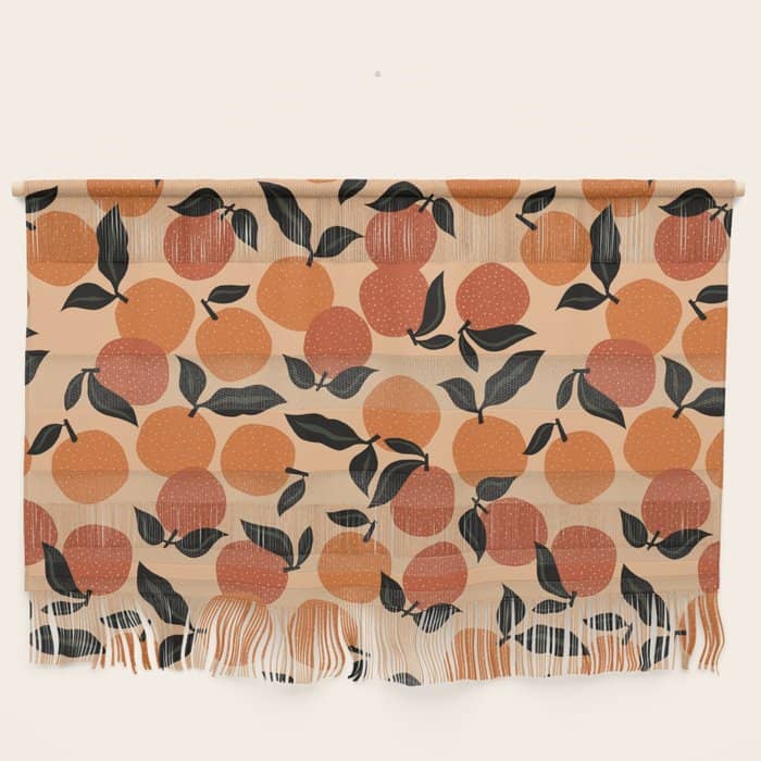 Seamless Citrus Pattern / Oranges Wall Hanging