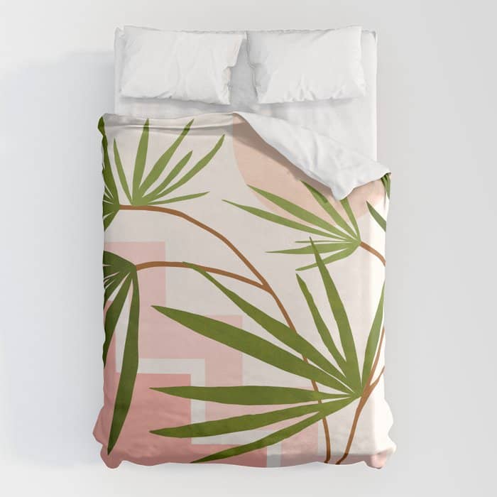 Summer In Belize Abstract Landscape Duvet Cover