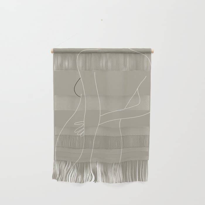 Minimal Line Art Woman Figure Iii Wall Hanging