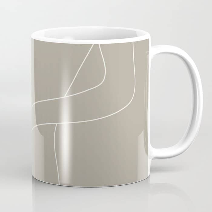 Minimal Line Art Woman Figure Iii Coffee Mug