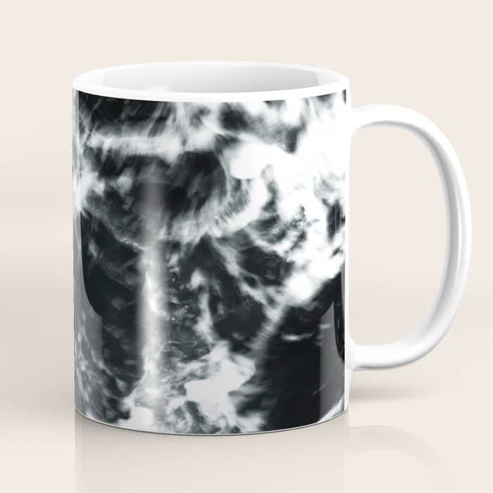 Waves - Black And White Abstract Coffee Mug
