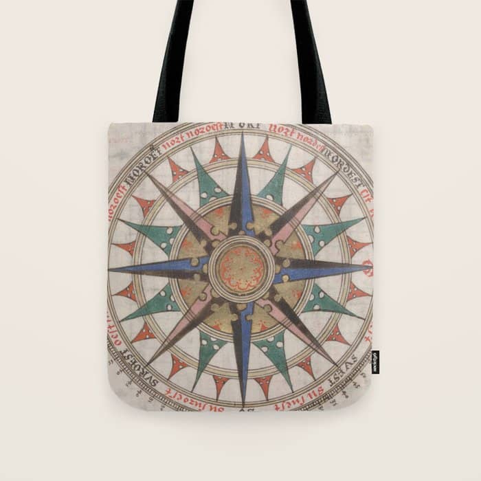 Historical Nautical Compass (1543) Tote Bag