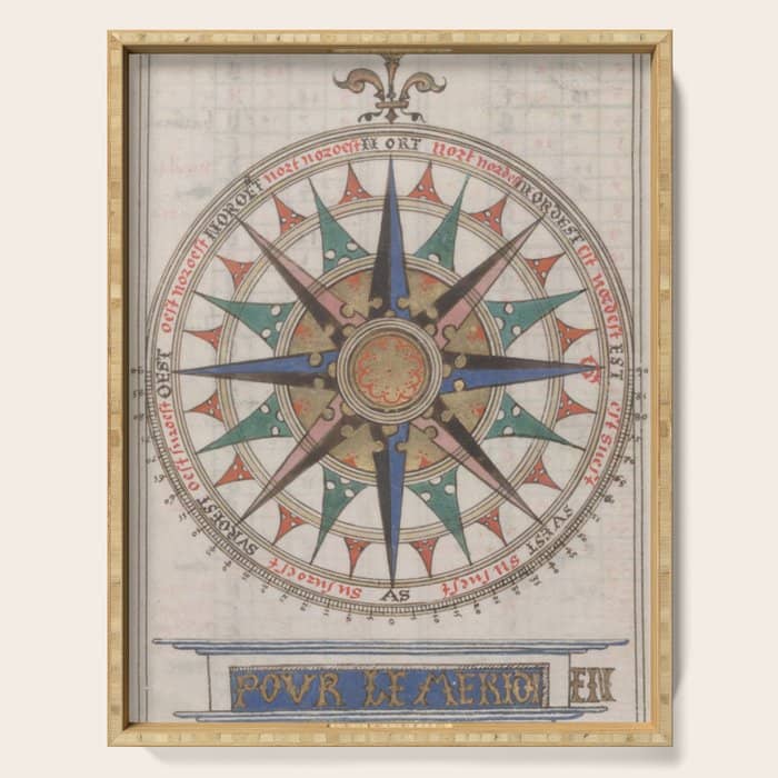Historical Nautical Compass (1543) Serving Tray