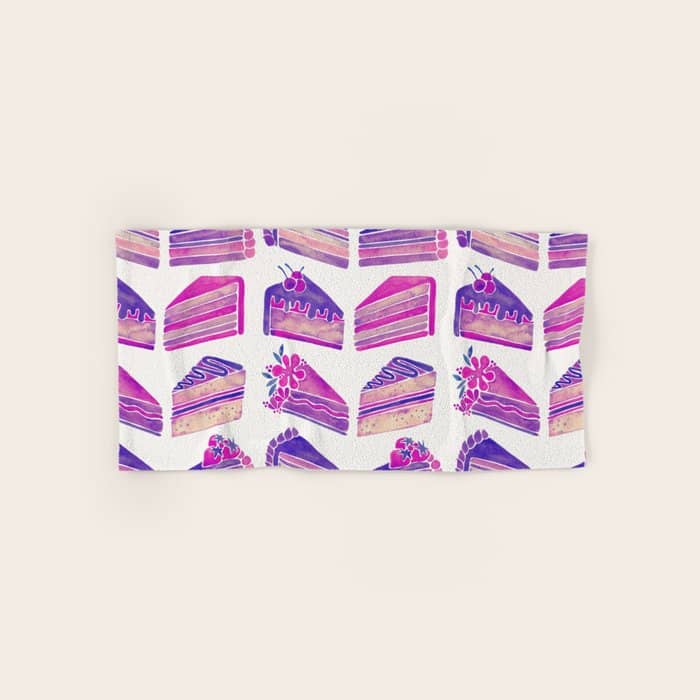 Cake Slices - Unicorn Palette Bath Towel