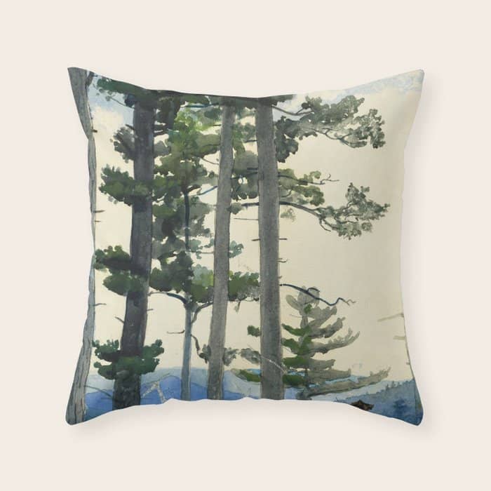 Winslow Homer - Old Settlers,1892 Throw Pillow
