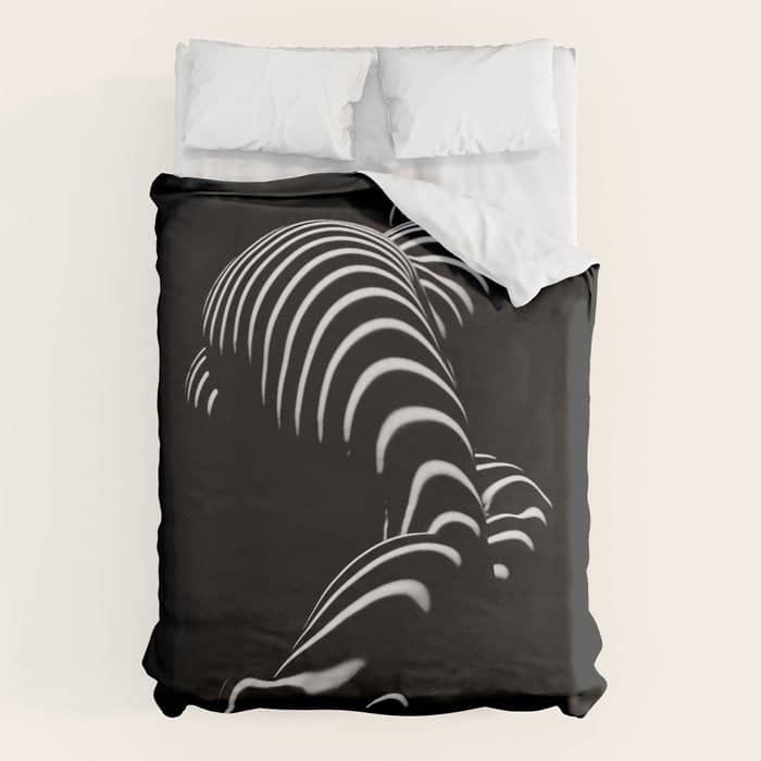 0774-Ar Bbw Sensual Legs Hips And Ass Of A Large Woman Big Beautiful Art Nude Black And White Duvet Cover