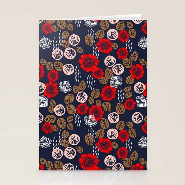 Butterflies In The Garden Stationery Card