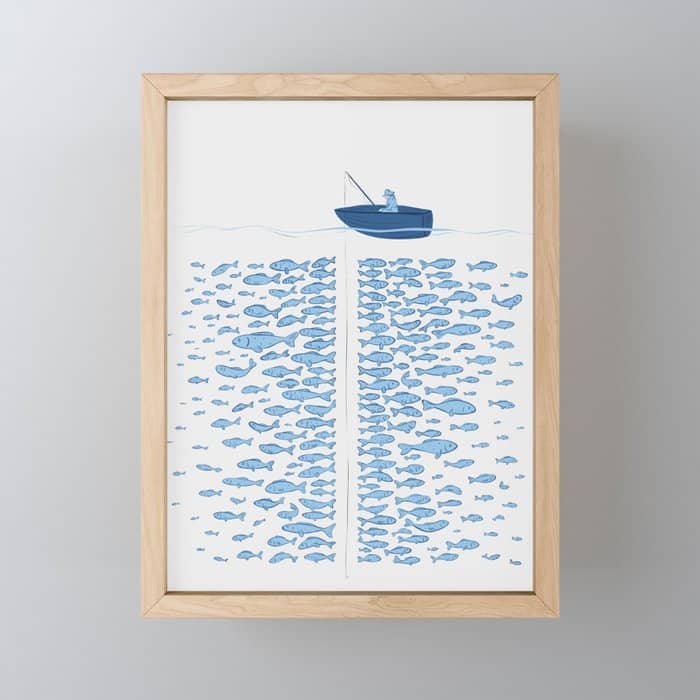 217 Finicky Fish (Plenty Of Fish In The Sea) Mini Art Print