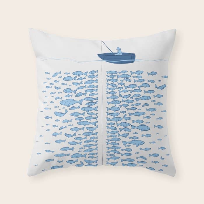 217 Finicky Fish (Plenty Of Fish In The Sea) Throw Pillow
