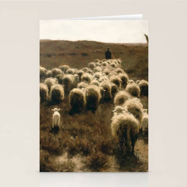 The Return Of The Flock, Laren By Anton Mauve Stationery Card