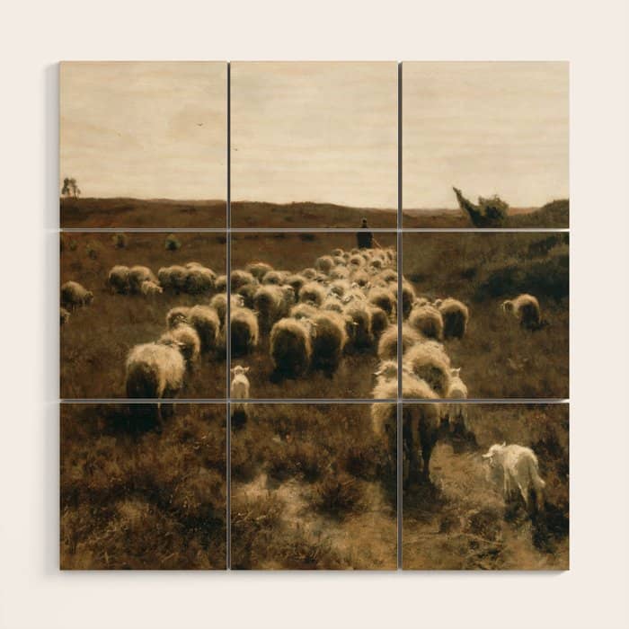 The Return Of The Flock, Laren By Anton Mauve Wood Wall Art