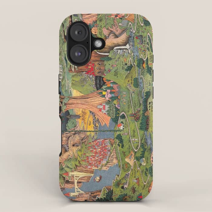 The Land Of Make Believe. Published By Jaro Hess 1930 Cornucopia Of Fairy Tales Detailed Labeled Map Fun Magical Fantasy Art Iphone Case